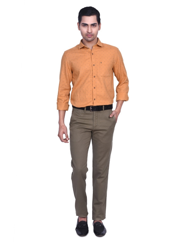 Buy Louis Philippe Beige Cotton Slim Fit Self Pattern Trousers for Mens  Online @ Tata CLiQ