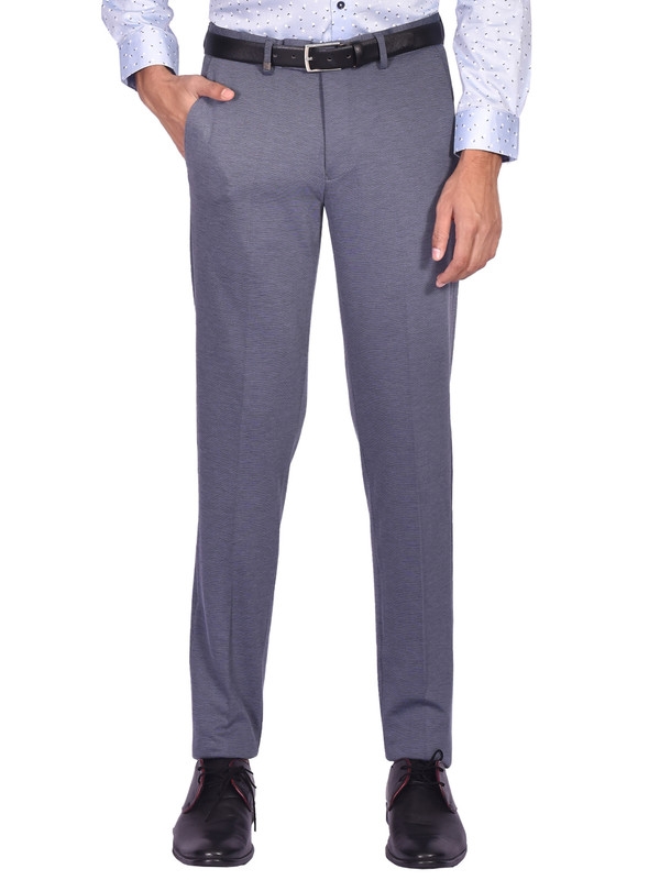 Turtle | Grey Prints Knitted Trouser 0