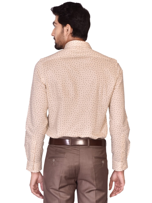 BEIGE TAILORED PRINTS SHIRT