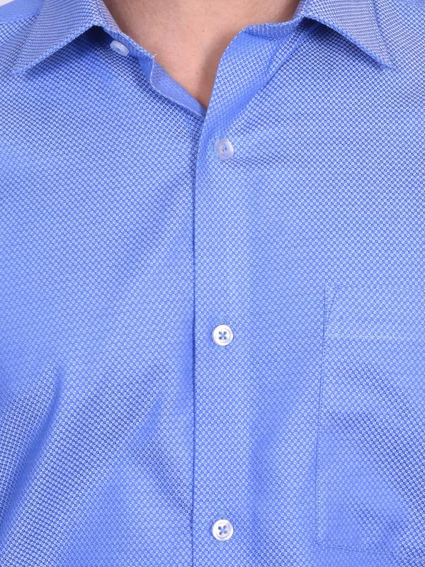 Blue Solid Formal Shirt