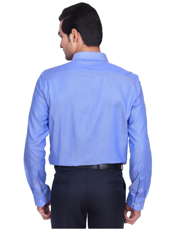 Blue Solid Formal Shirt
