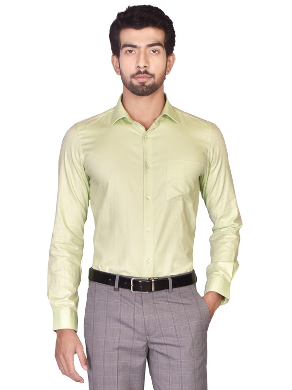 Turtle | Green Tailored Dobby/Structure Shirt 1