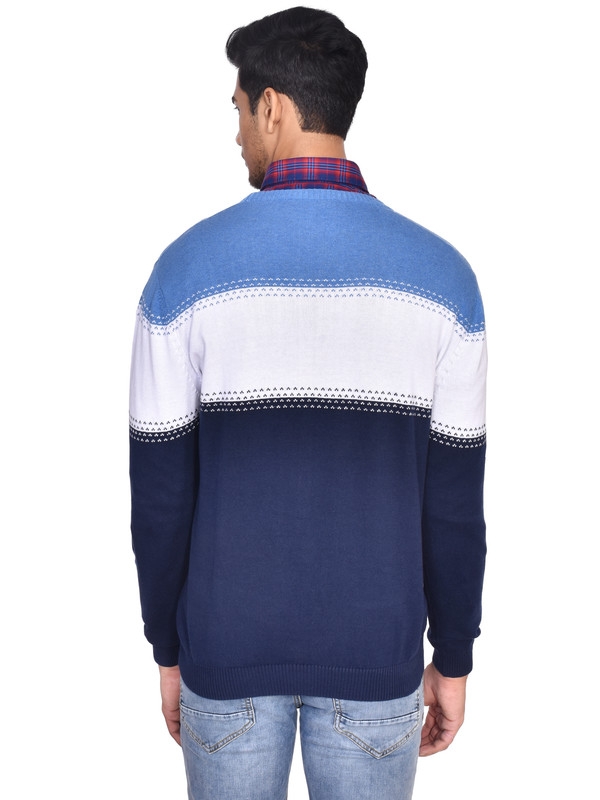 Turtle | Blue Colourblock Sweatshirt 0