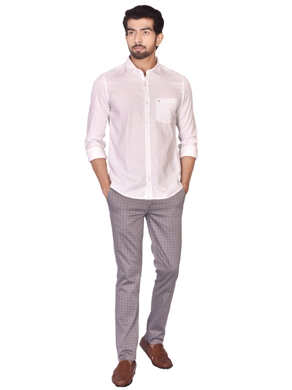 Turtle | White Relaxed Wash Dobby/Structure Shirt 0