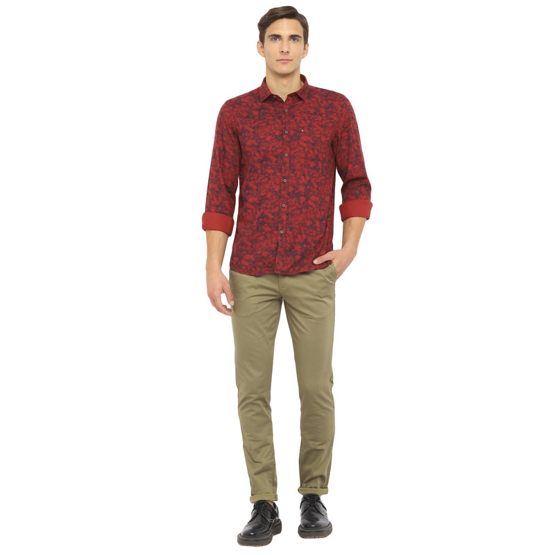 Turtle | RED RELAXED WASH PRINTS Shirt 0
