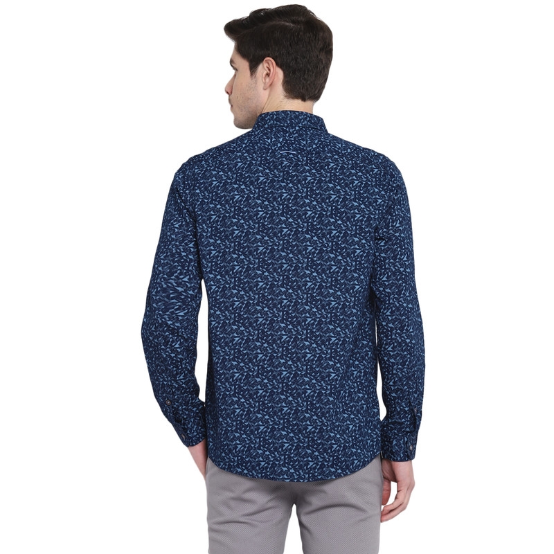 Turtle | NAVY RELAXED WASH PRINTS Shirt 1