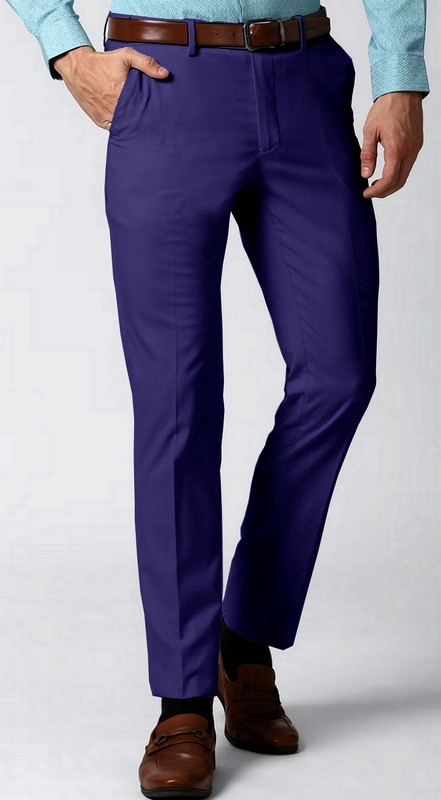 Buy Turtle Men Khaki Slim Fit Self Design Formal Trousers at Amazon.in