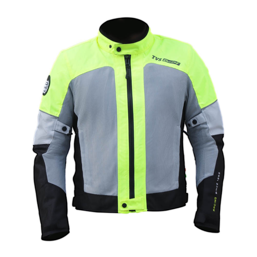 Buy Tvs Polyester Riding Jacket - Level 1 (Neon Line, Medium) Online at  desertcartINDIA