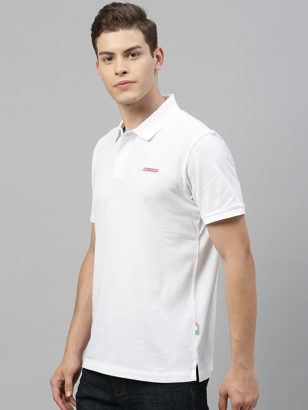 TVS Racing Polo T Shirt Cotton - White