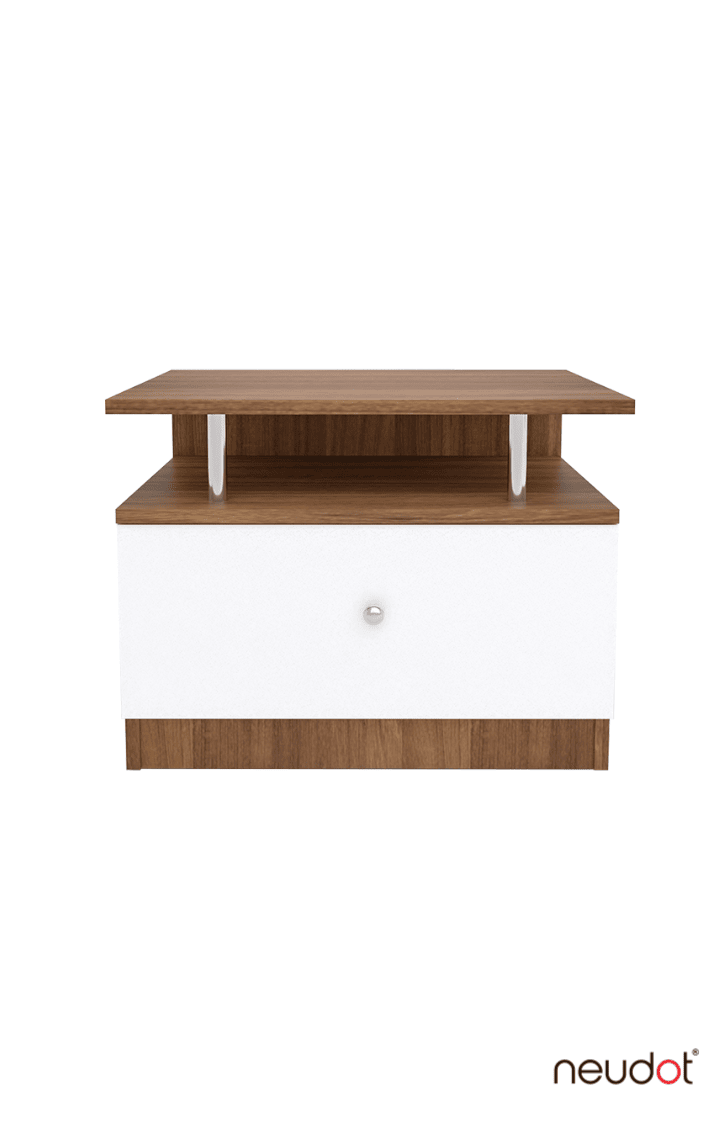 neudot Pico Bedside Table - Leon Teak (DIY)