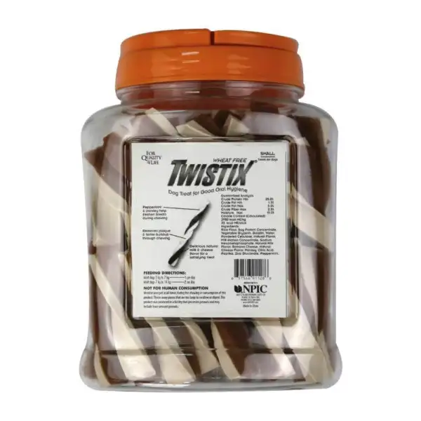 Twistix Canister Milk and Cheese Flavor Dog Treats (50 Sticks)
