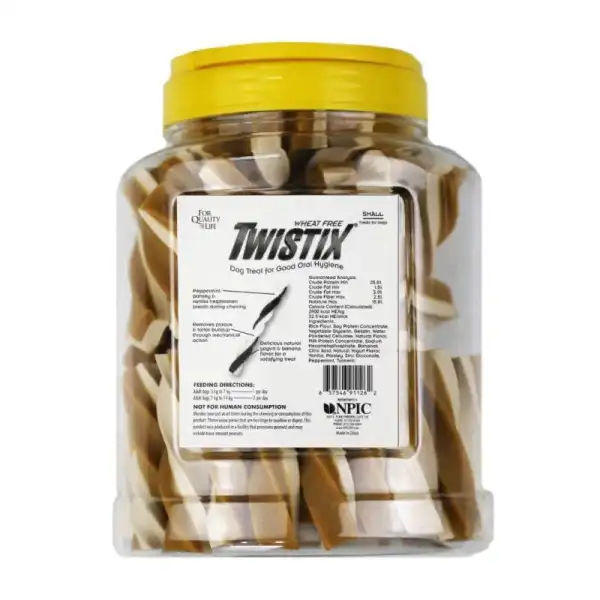 Twistix Canister Yogurt Banana Flavor Dog Treats (50 Sticks)