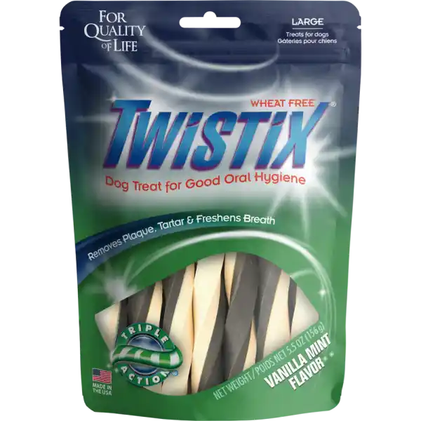 Twistix | Twistix Vanilla Mint Flavor Large Dog Treats - 156 g