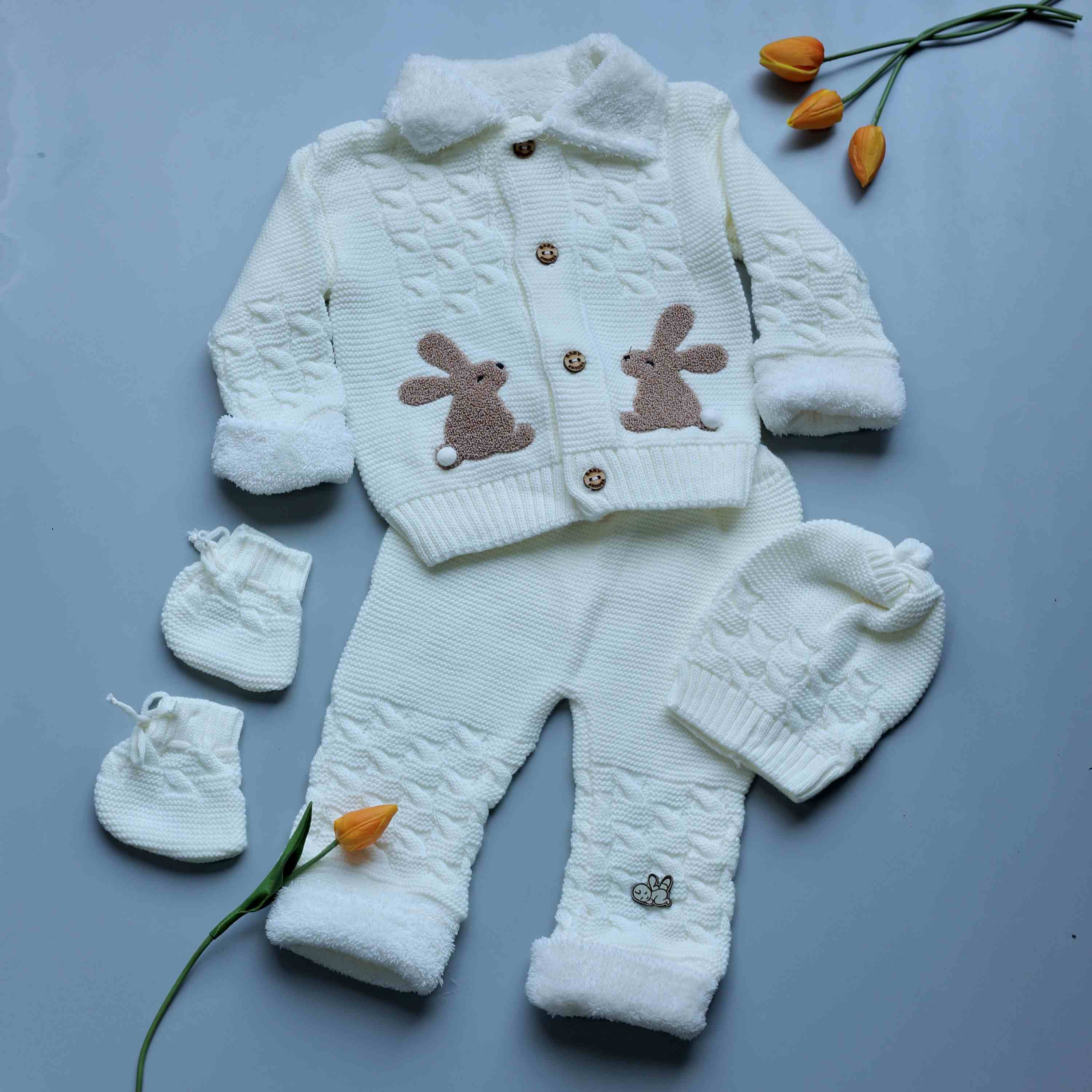 Bunny Hugs Woolen Baby Set