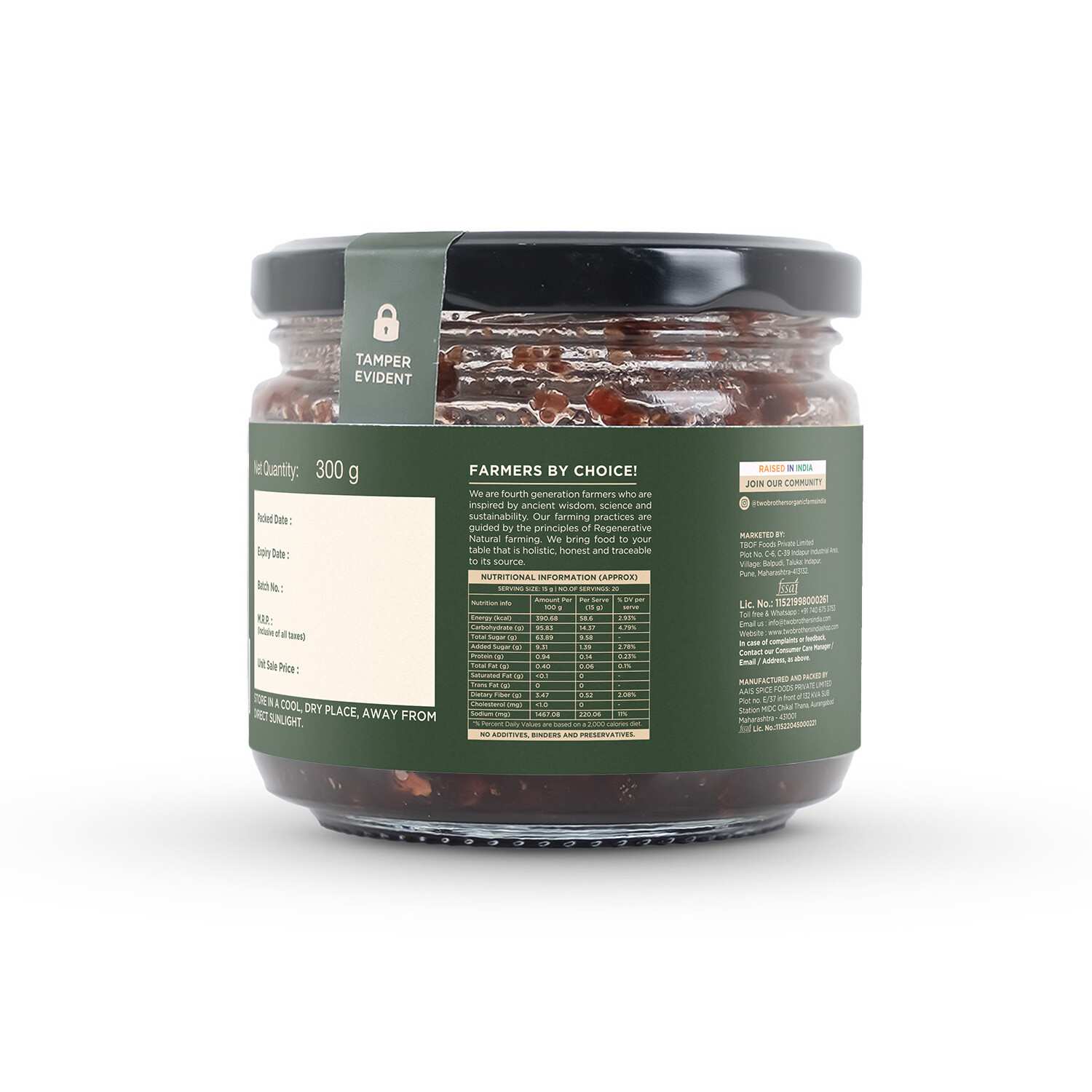 TBIF | Natural Gulkand | Rose Petal Jam Made Without Refined Sugar | 300 g