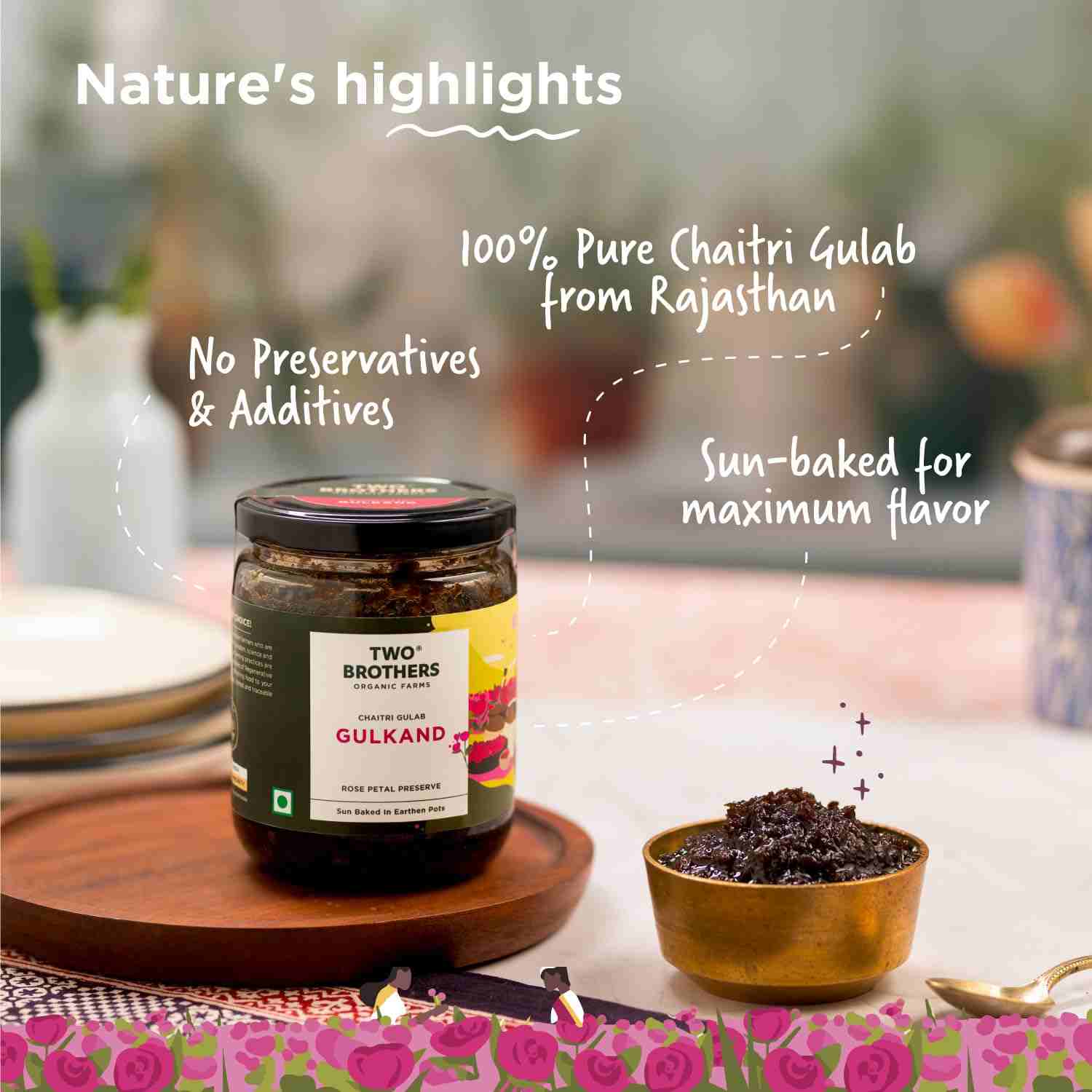 TBOF | Natural Gulkand | Rose Petal Jam Made Without Refined Sugar | 300 g