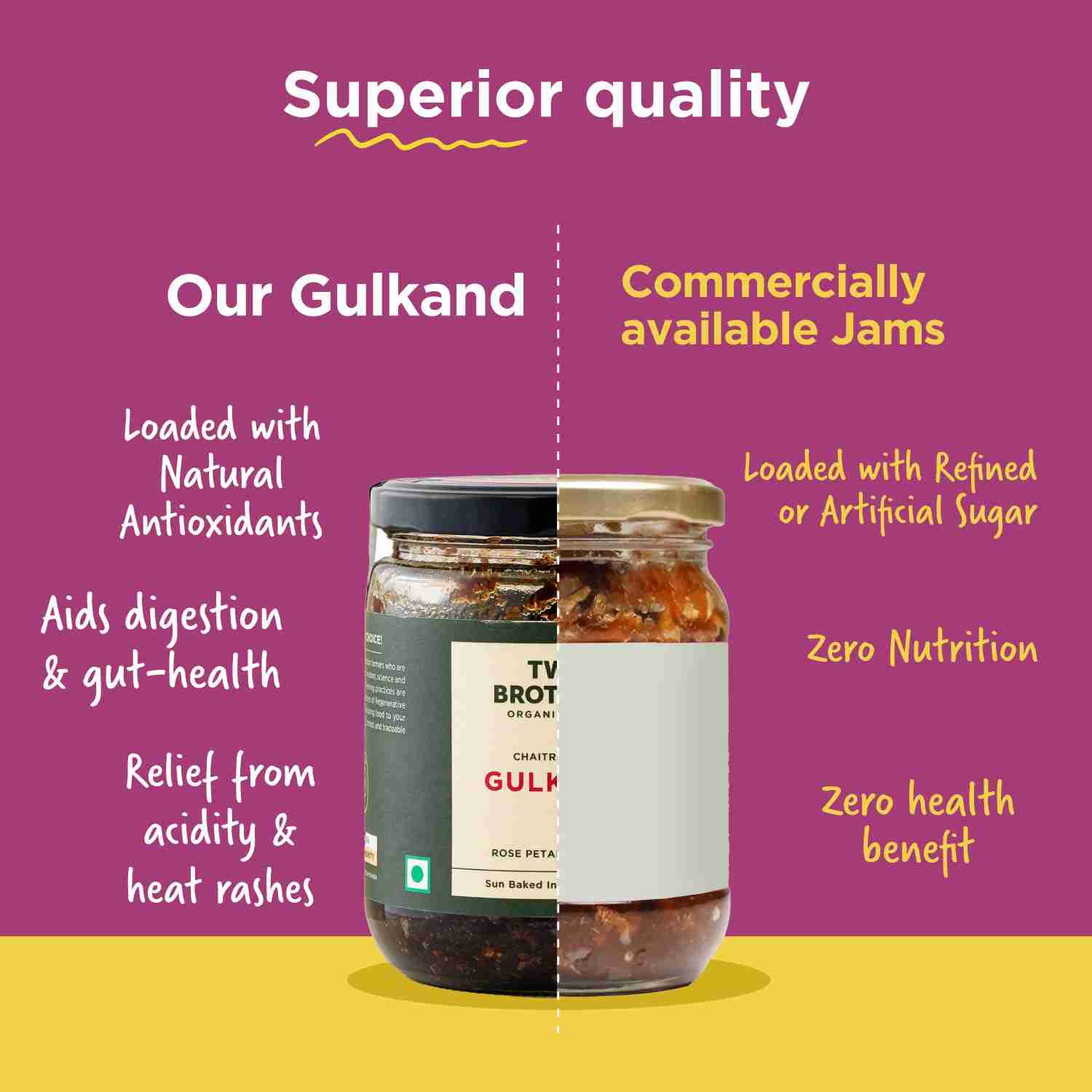 TBOF | Natural Gulkand | A Rose Petal Preserve | Sweetened Using Raw Honey | 500 g