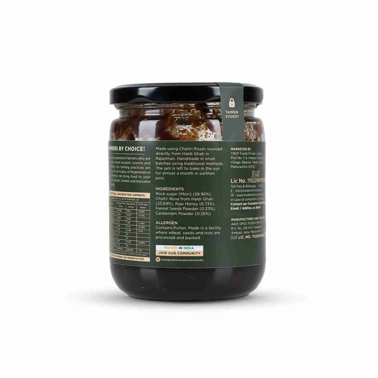 TBOF | Natural Gulkand | A Rose Petal Preserve | Sweetened Using Raw Honey | 500 g