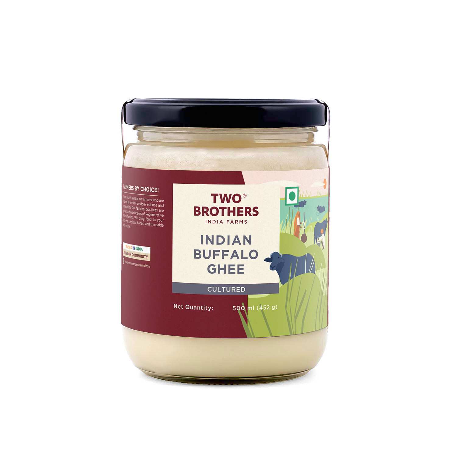 TBIF | Buffalo Ghee |Aromatic Flavor|Traditional Hand-Churned Bufflao Ghee | 500 ml