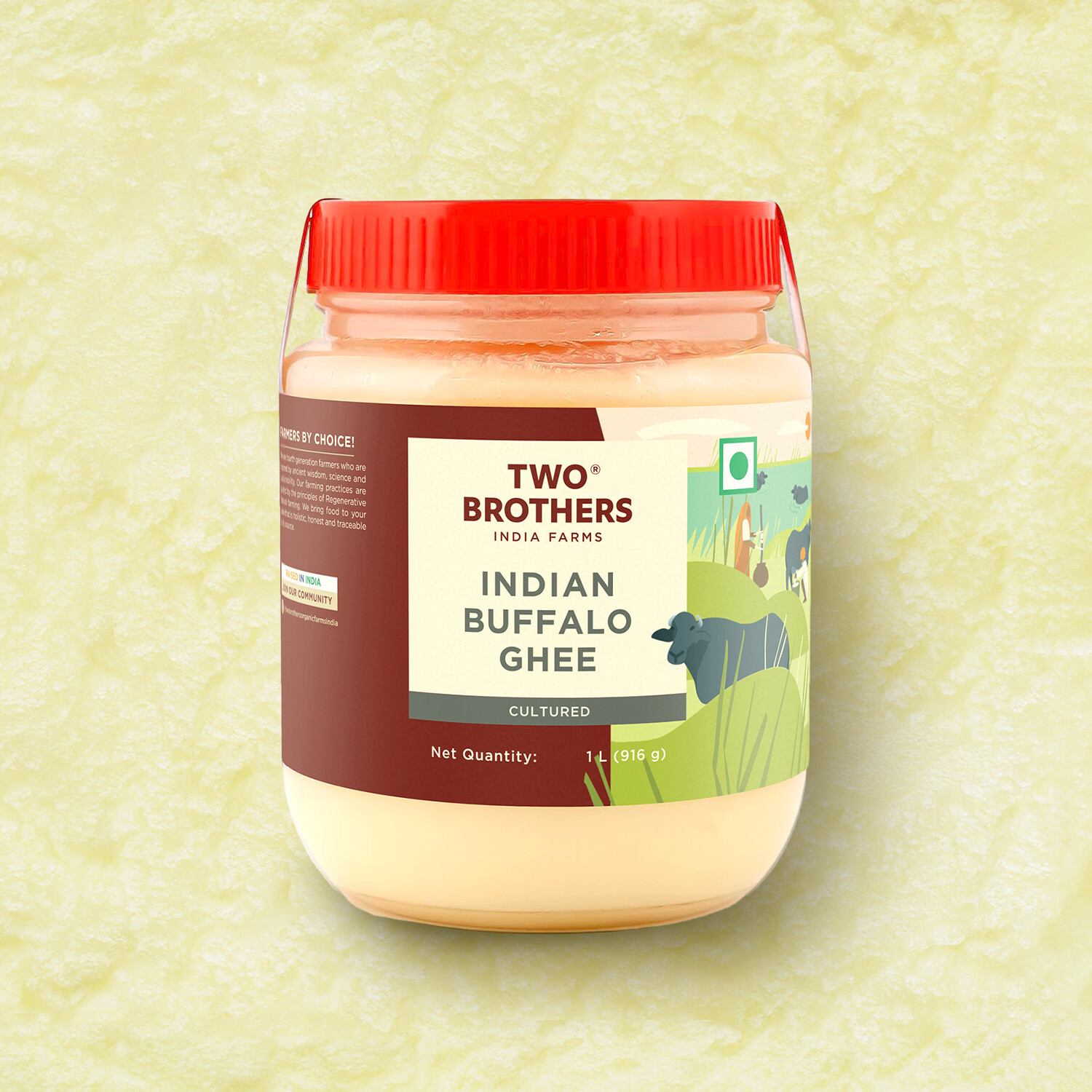 TBIF | Buffalo Ghee |Aromatic Flavor|Traditional Hand-Churned Bufflao Ghee | 500 ml