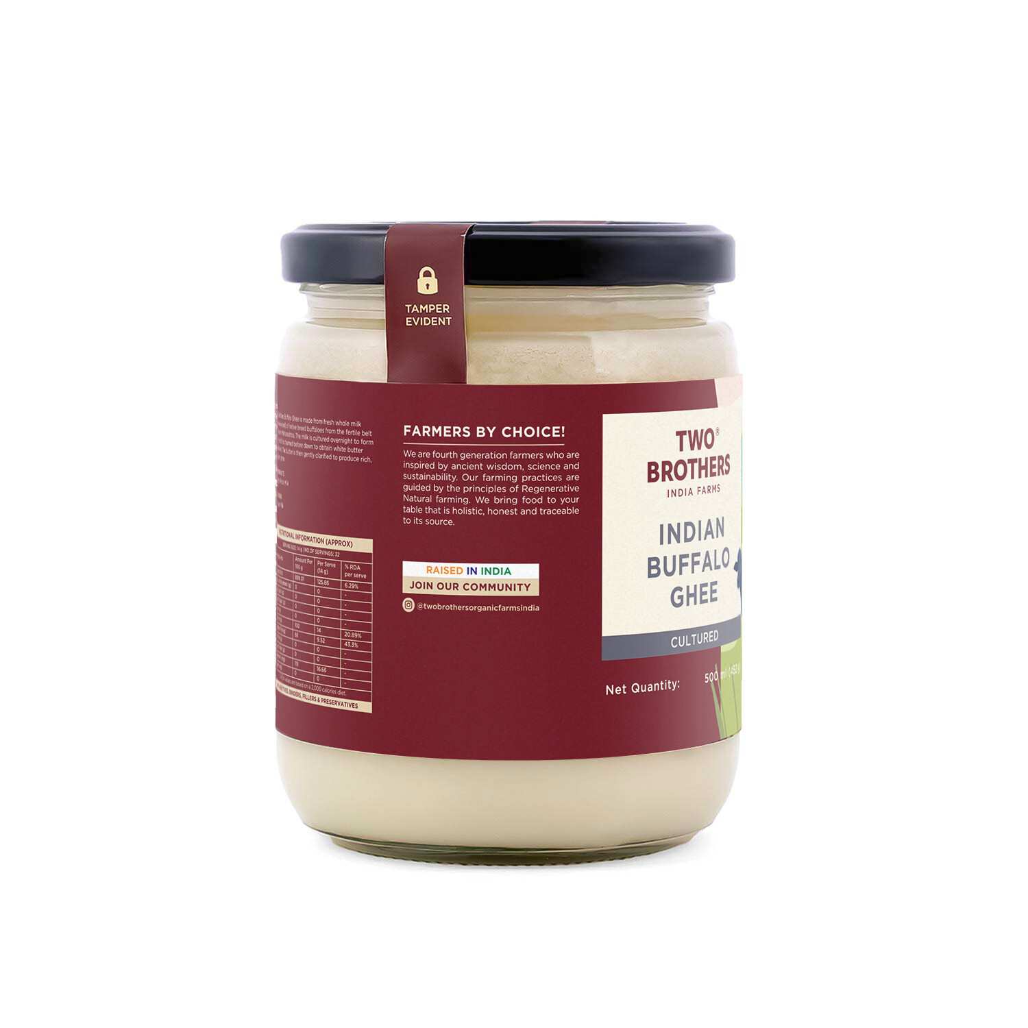 TBIF | Buffalo Ghee |Aromatic Flavor|Traditional Hand-Churned Bufflao Ghee | 500 ml