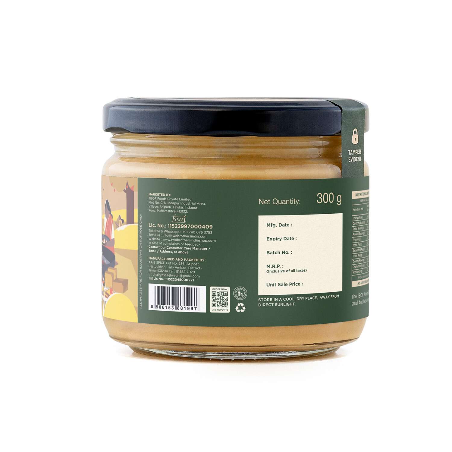 TBIF | Almond Butter with Jaggery, Crunchy, Tasty and Healthy | 300 g