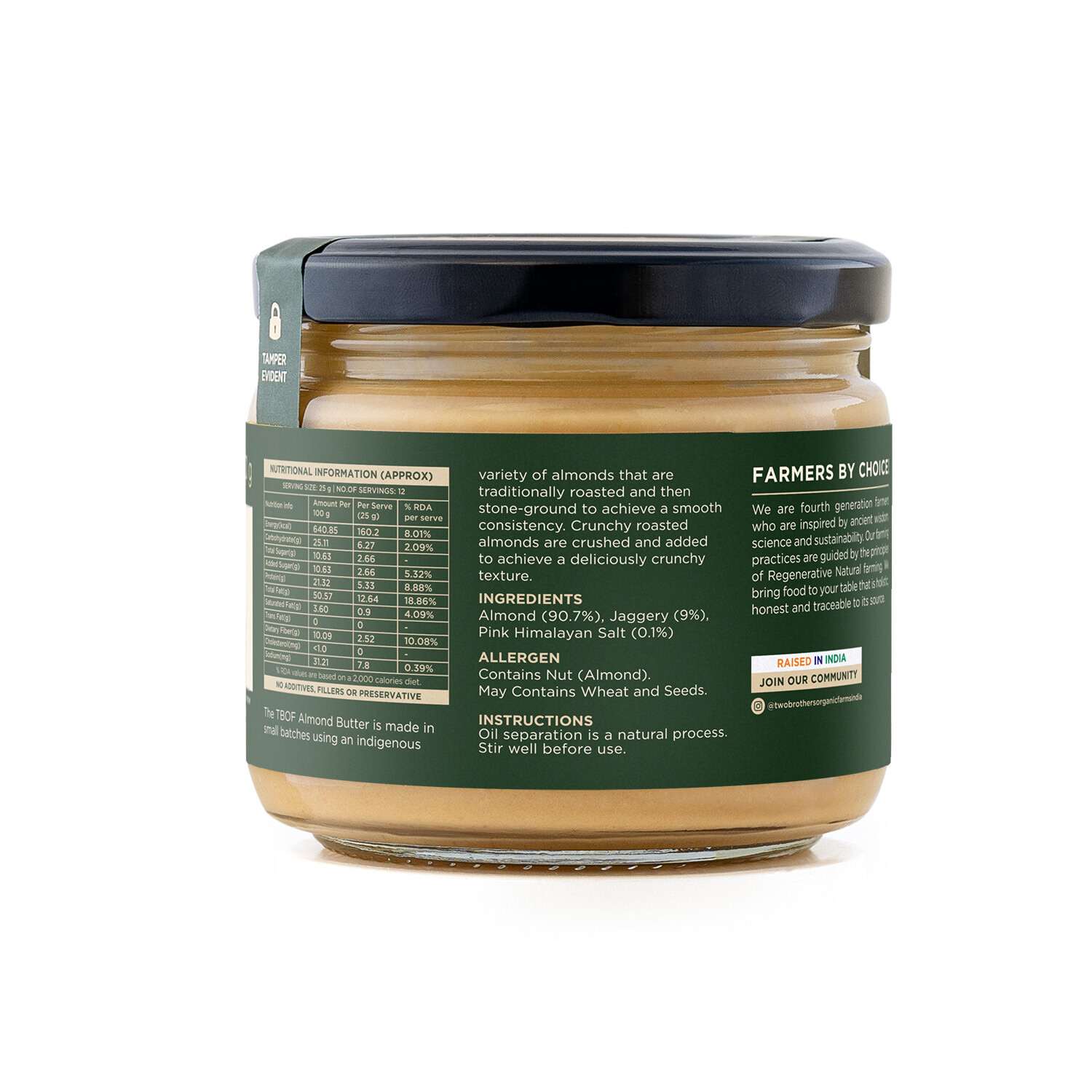 TBIF | Almond Butter with Jaggery, Crunchy, Tasty and Healthy | 300 g