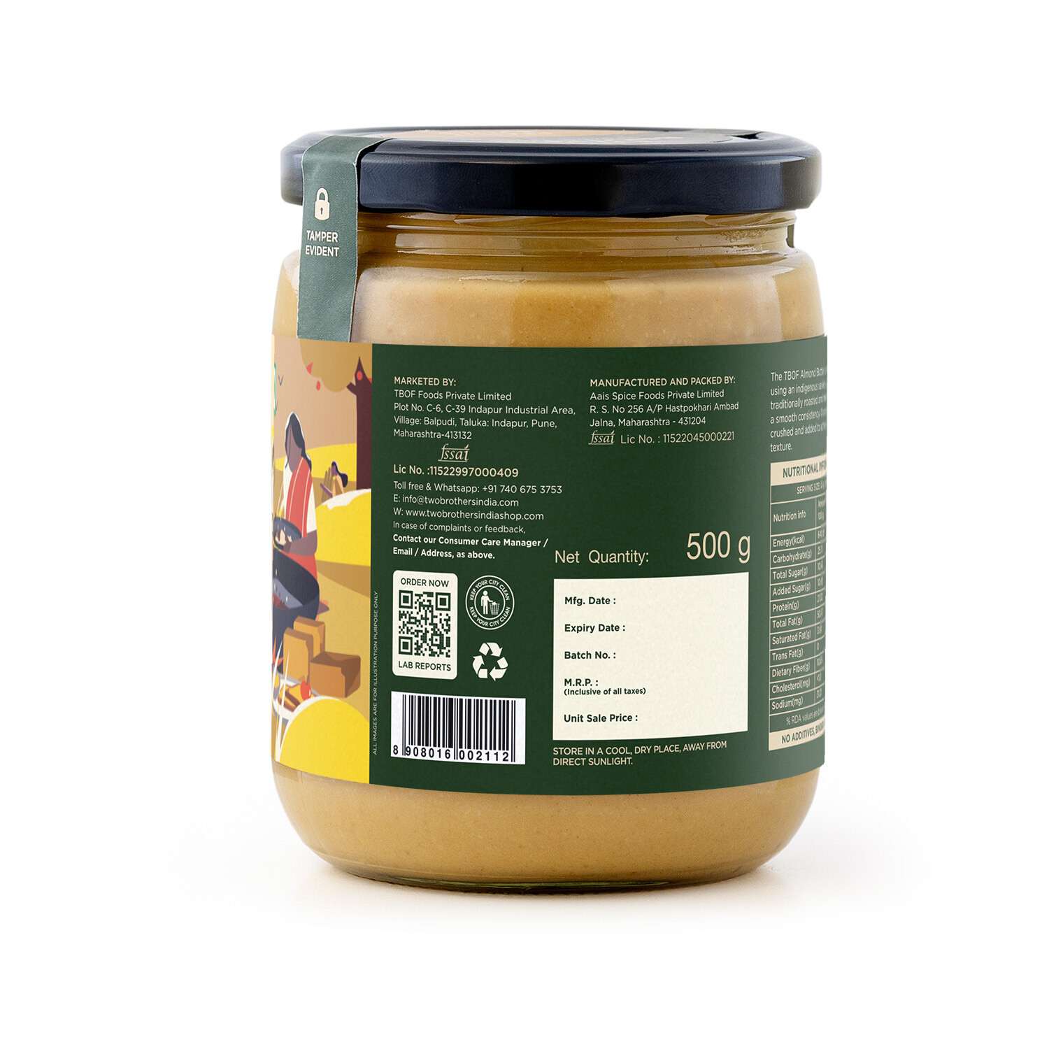 TBIF | Almond Butter with Jaggery, Crunchy, Tasty and Healthy | 300 g