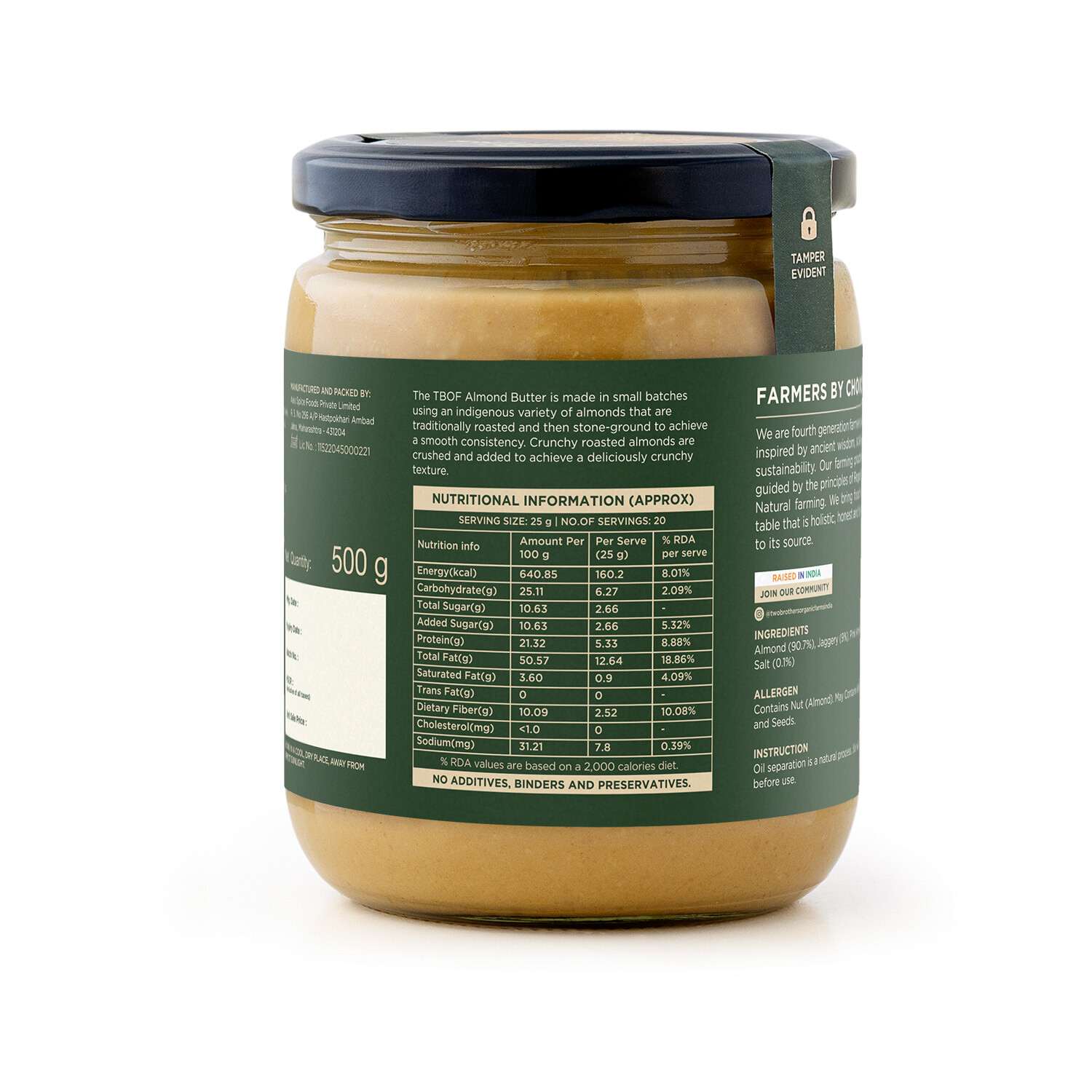 TBIF | Almond Butter with Jaggery, Crunchy, Tasty and Healthy | 300 g
