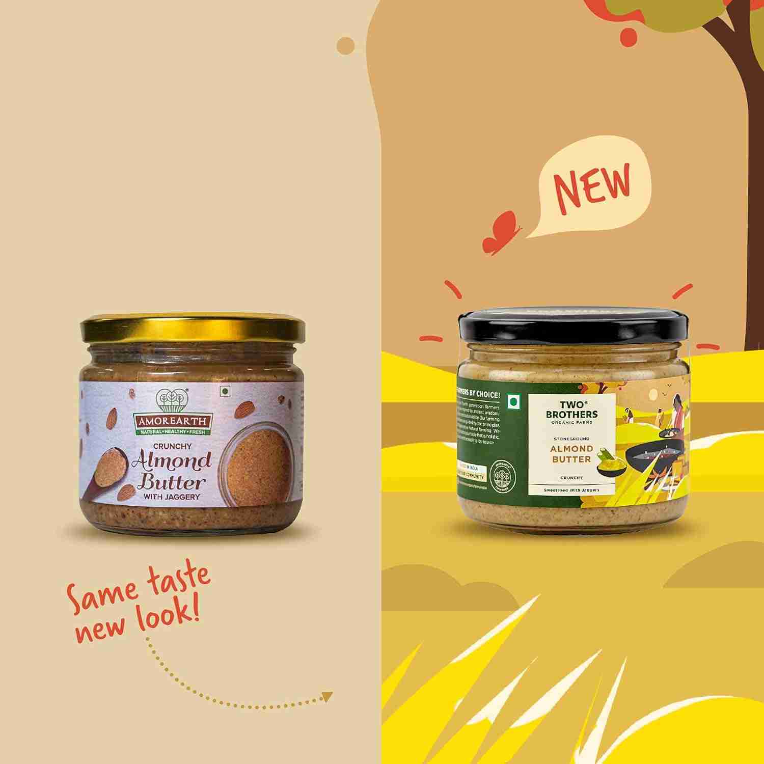 TBOF | Almond Butter with Jaggery, Crunchy, Tasty and Healthy | 300 g