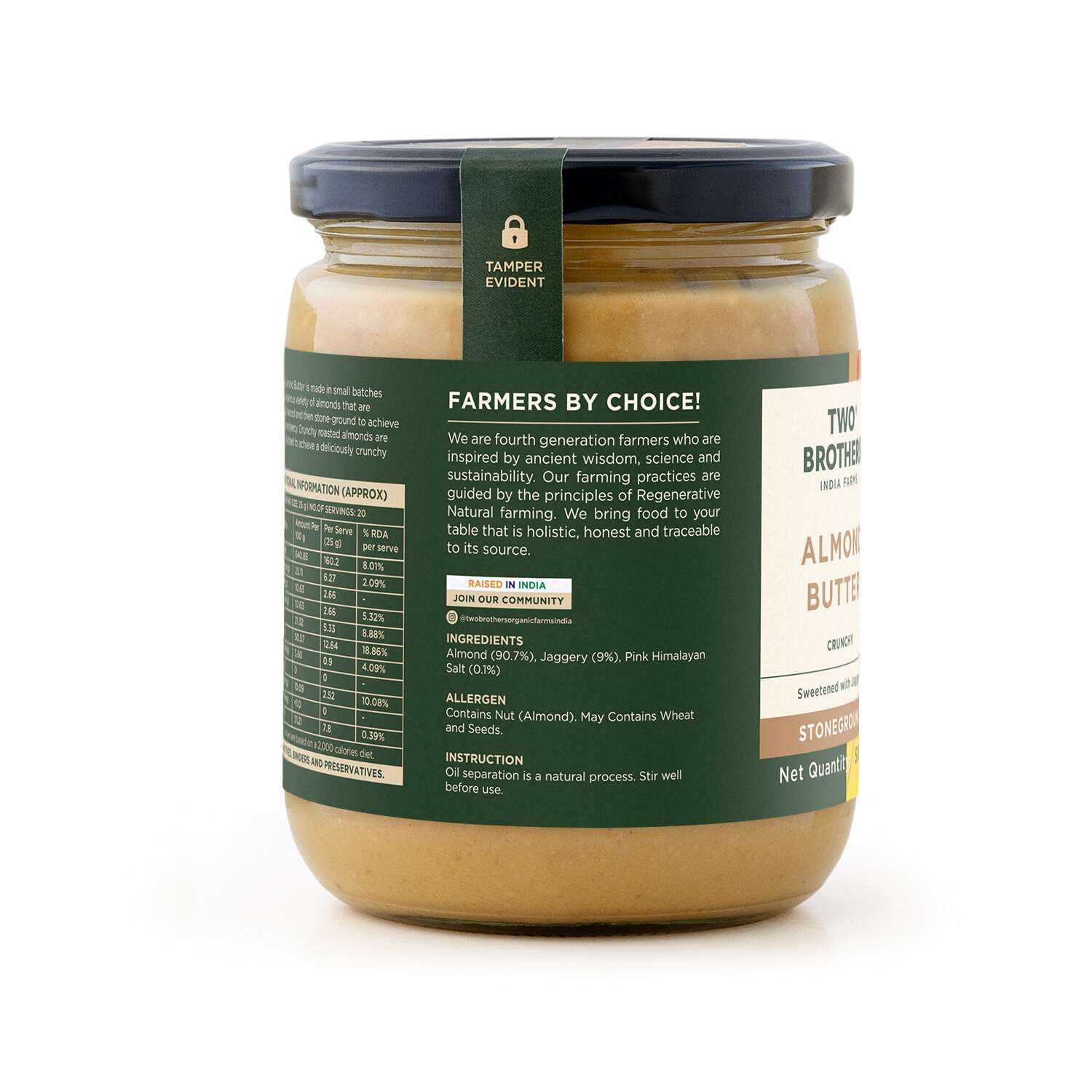 TBIF | Almond Butter with Jaggery, Crunchy, Tasty and Healthy | 300 g