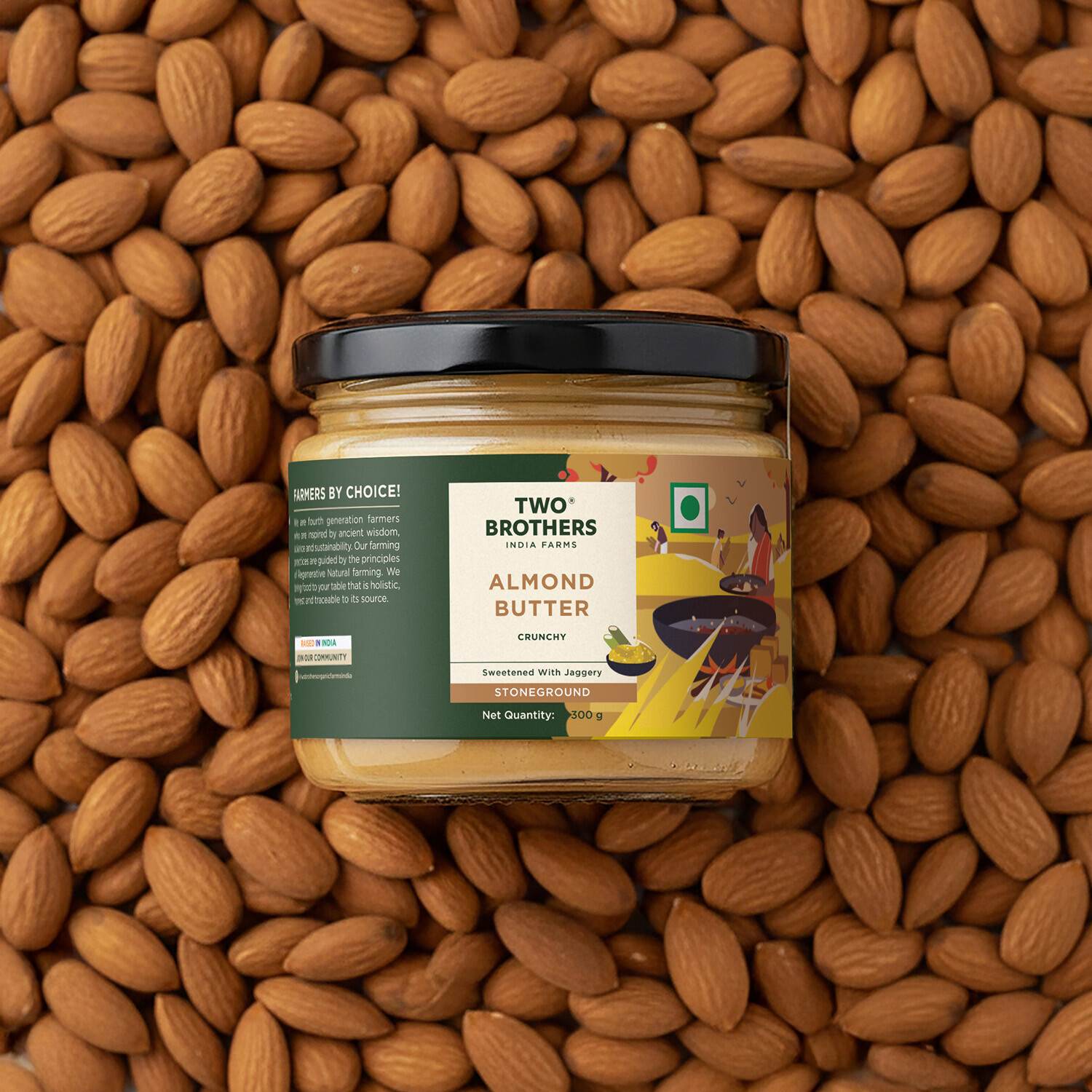 TBIF | Almond Butter with Jaggery, Crunchy, Tasty and Healthy | 300 g