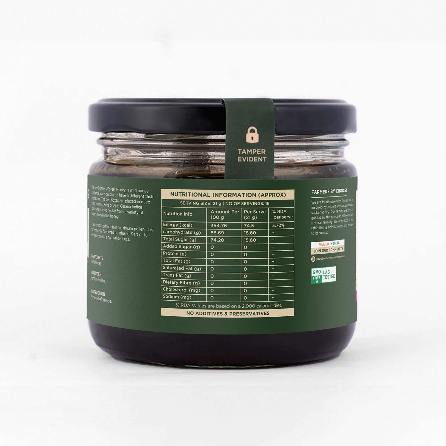 TBIF | Forest Honey | Raw, Pure & Unprocessed | 100% Natural, Wild, and Unfiltered Honey | Freshly-Sourced | 350 g