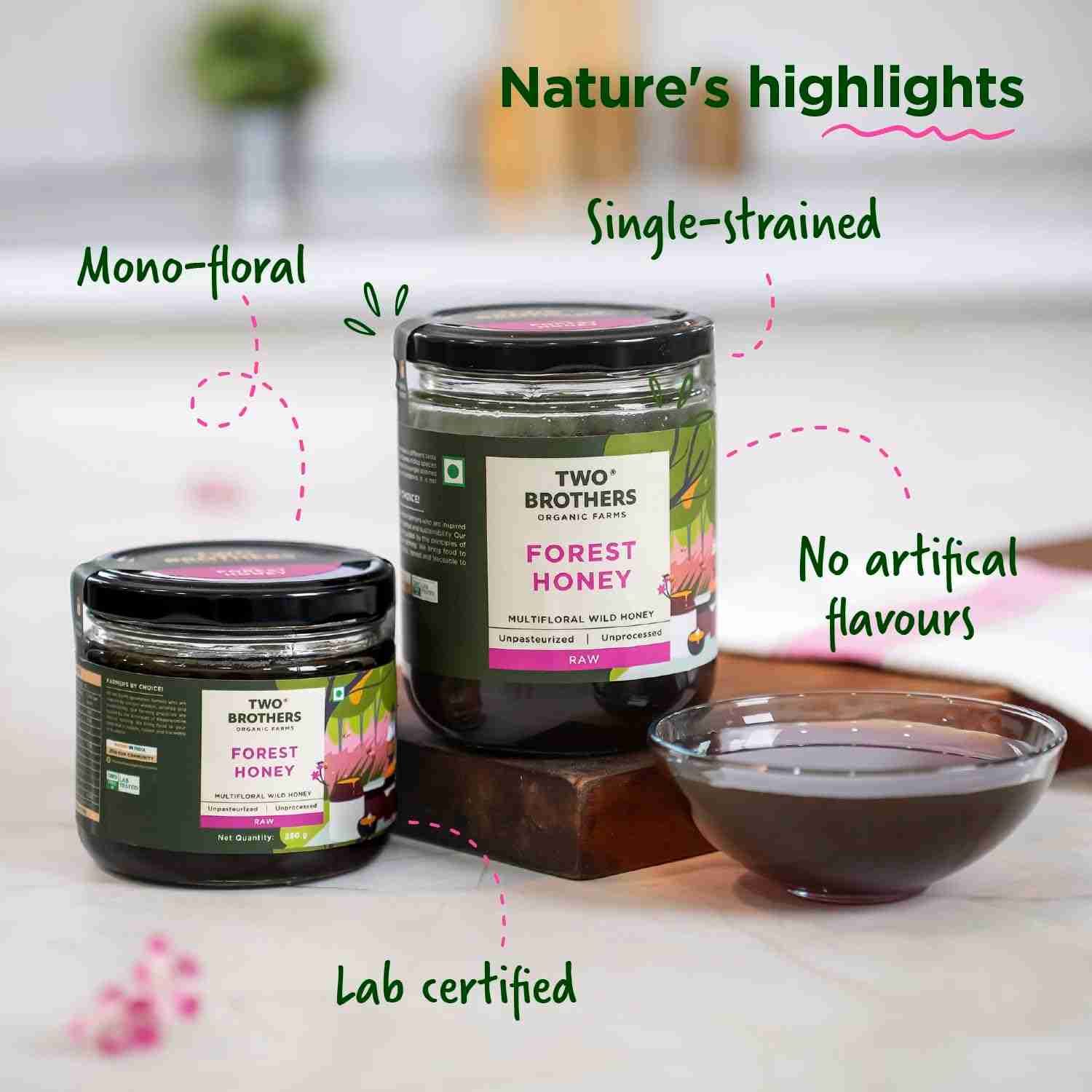 TBOF | Forest Honey | Raw, Pure & Unprocessed | 100% Natural, Wild, and Unfiltered Honey | Freshly-Sourced | 350 g