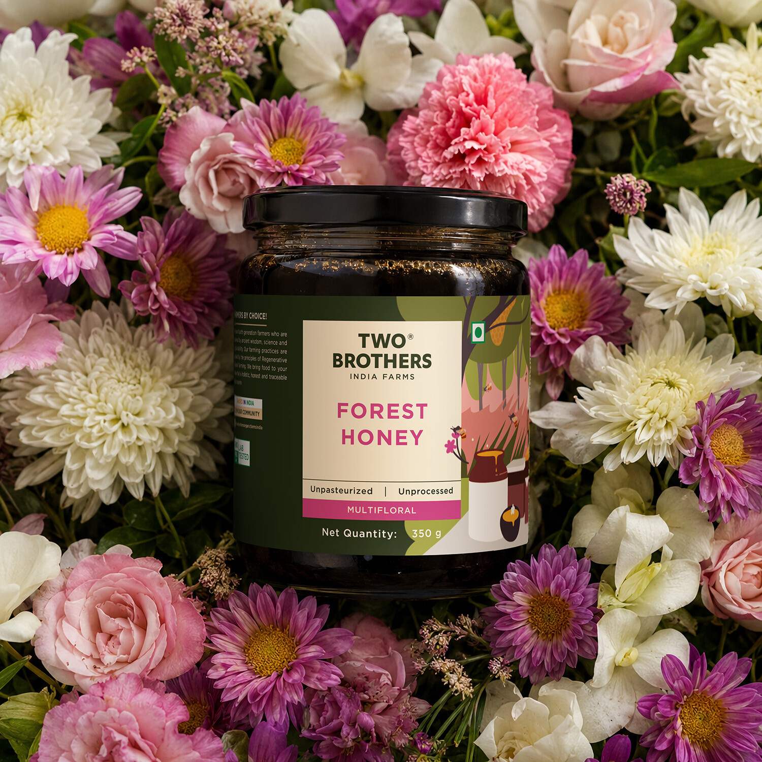 TBIF | Forest Honey | Raw, Pure & Unprocessed | 100% Natural, Wild, and Unfiltered Honey | Freshly-Sourced | 350 g