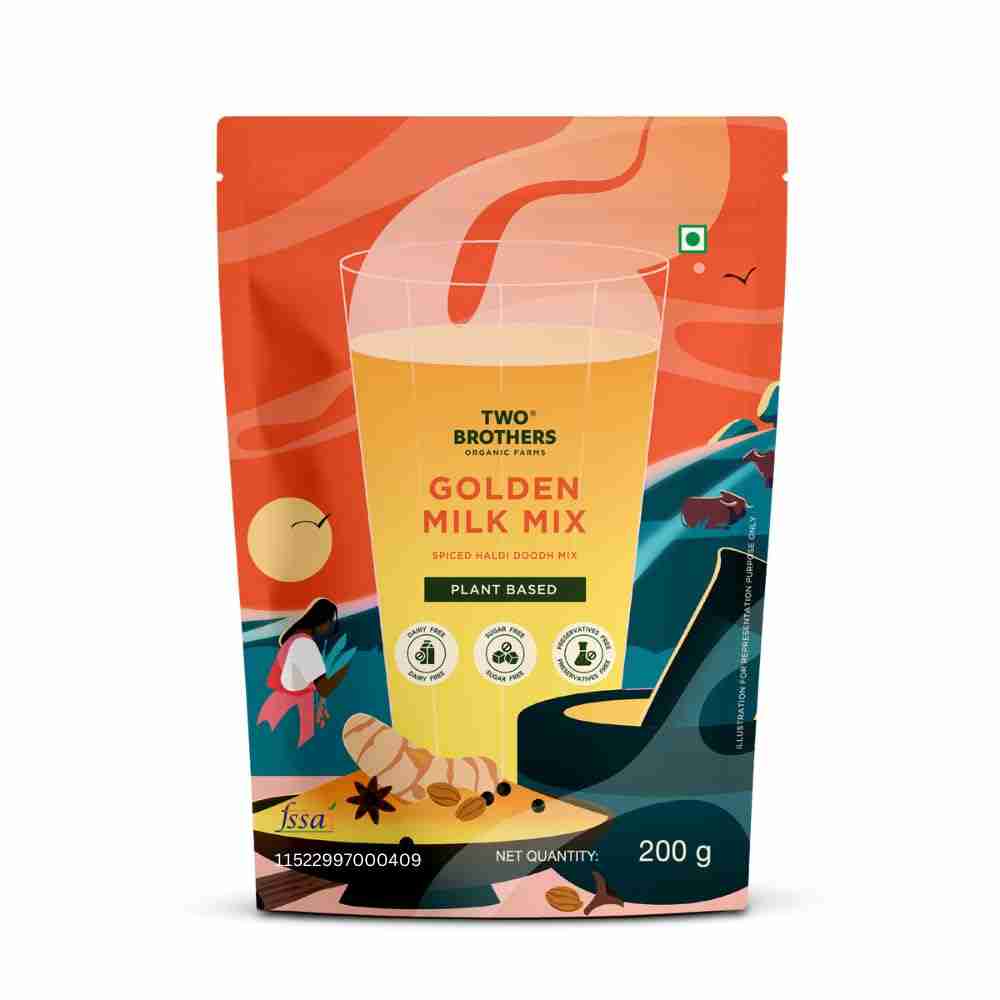 TBOF | Golden Milk Powder | Organic, Sugar Free, Preservative Free, No Additives Pure Wellness | 200 g