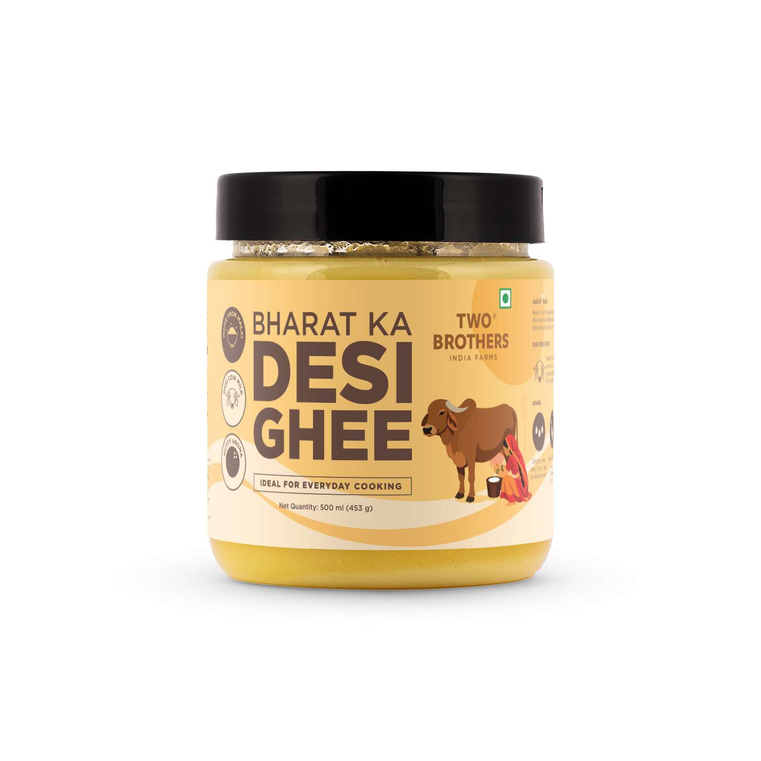 TBIF | Desi Gir Cow Ghee | A2 Cow Ghee | Made with A2 Ghee from Grass-fed Gir Cows | 500 ml