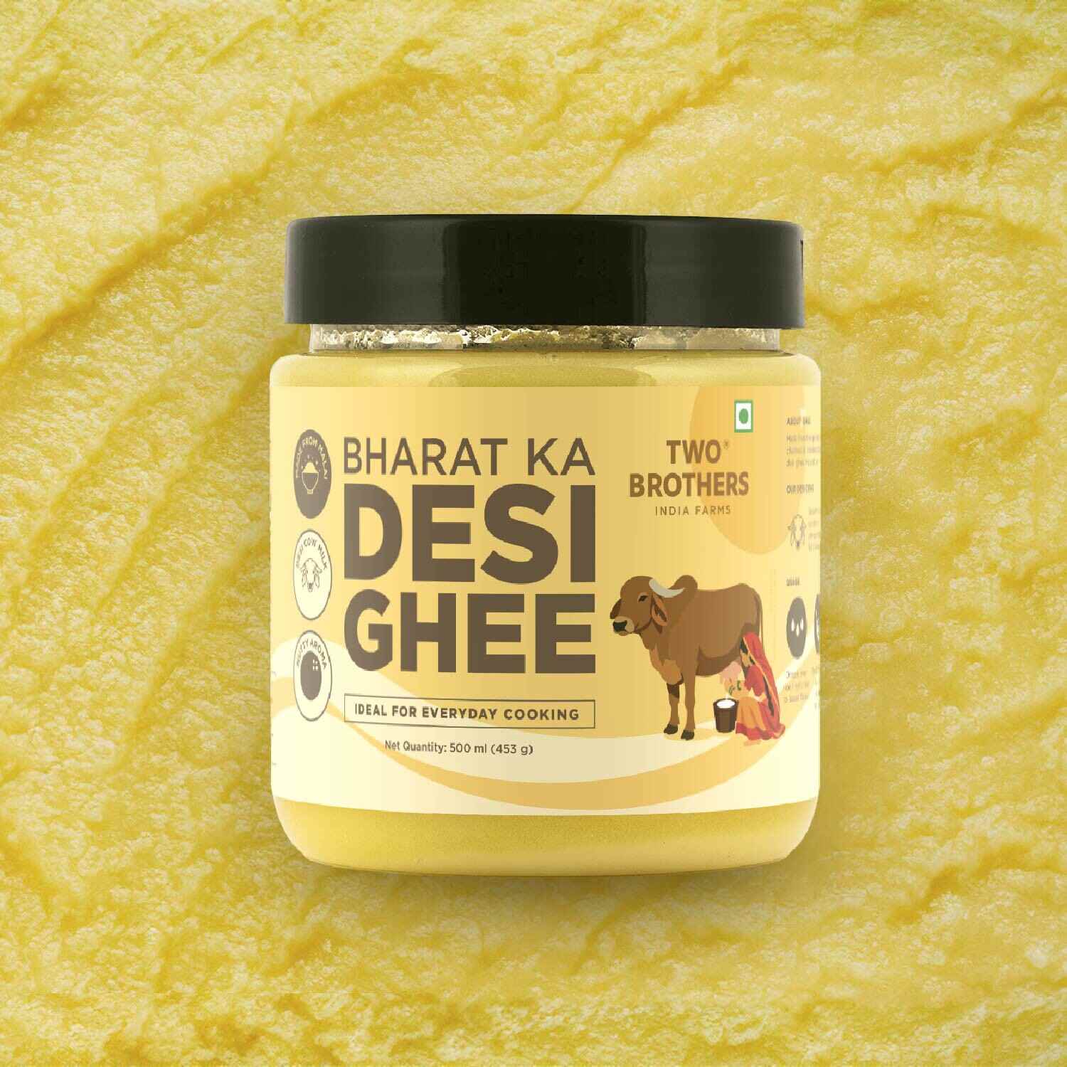TBIF | Desi Gir Cow Ghee | A2 Cow Ghee | Made with A2 Ghee from Grass-fed Gir Cows | 500 ml