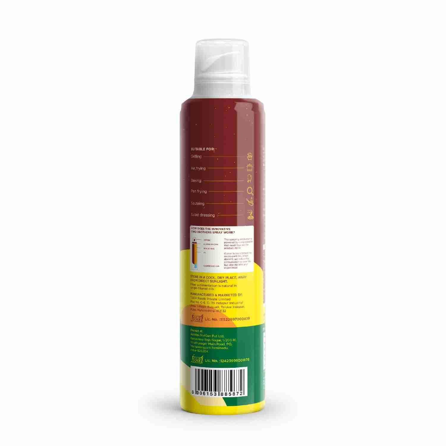 TBOF | Groundnut Oil Spray, Made Using Gunghroo peanuts |Cold-Pressed And Single-Filtered Oil For Healthier Cooking | 200 ml