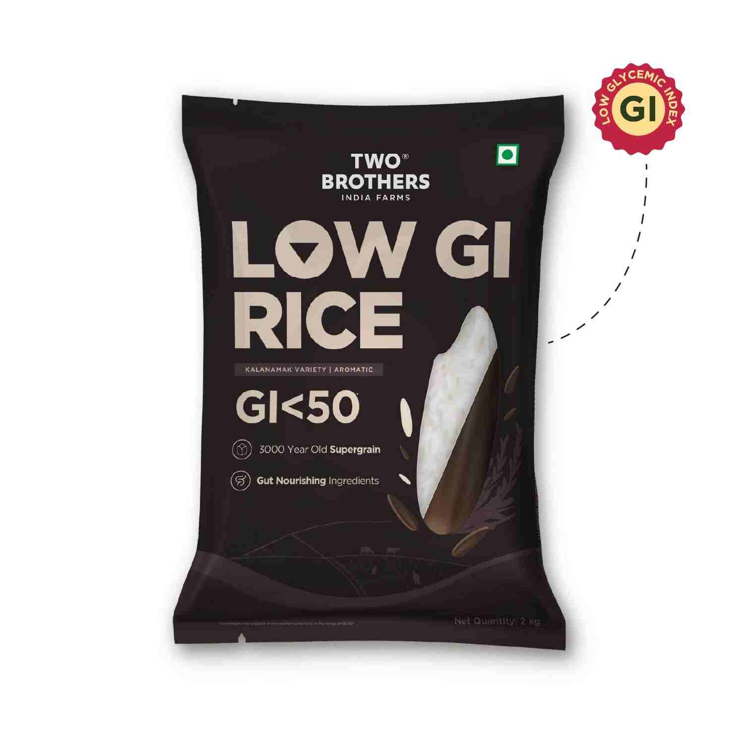 TBIF | Kalanamak Rice | Low GI, Diabetic-Friendly Native Aromatic Rice | Rich in Iron & Zinc | 2 kg