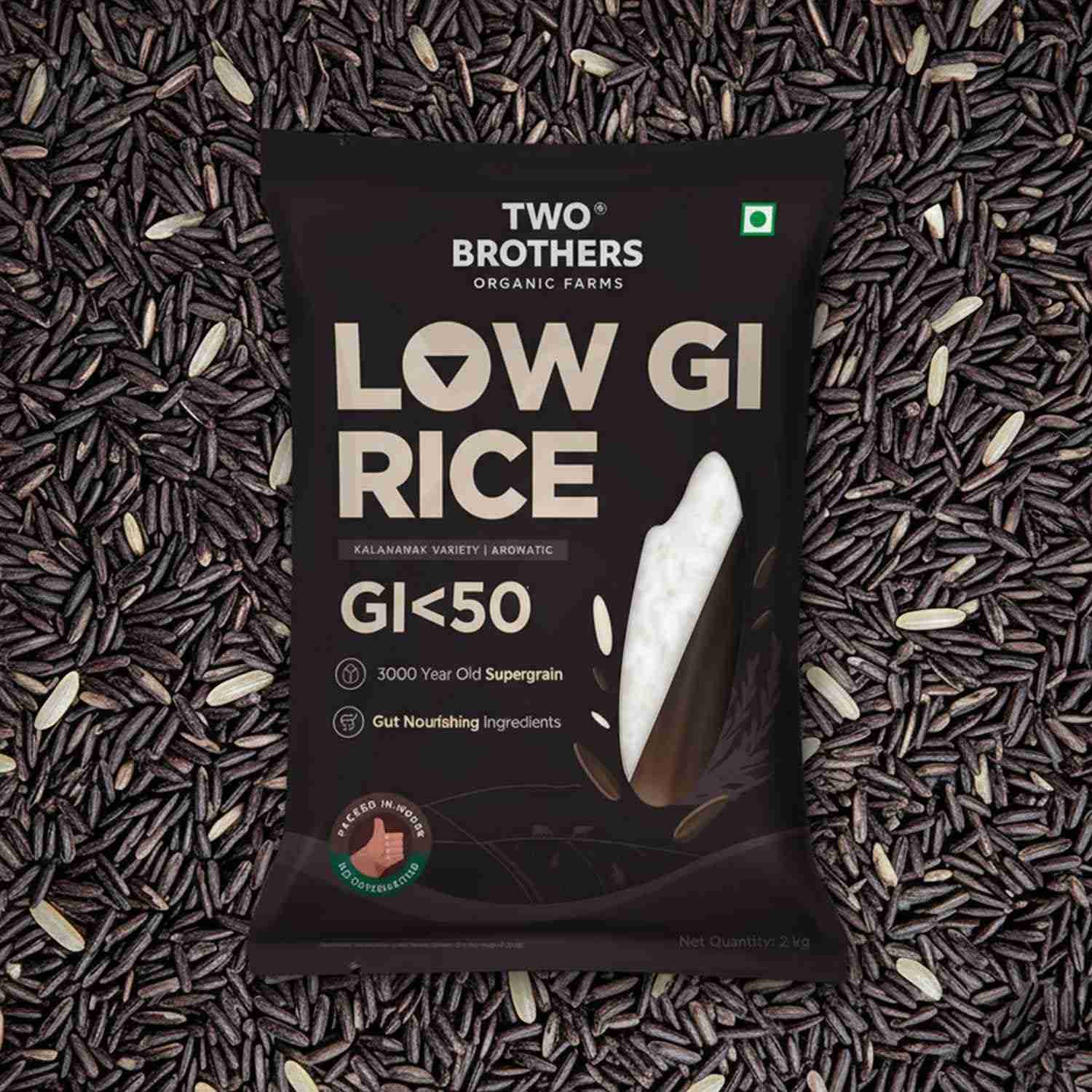 TBOF | Kalanamak Rice | Low GI, Diabetic-Friendly Native Aromatic Rice | Rich in Iron & Zinc | 2 kg