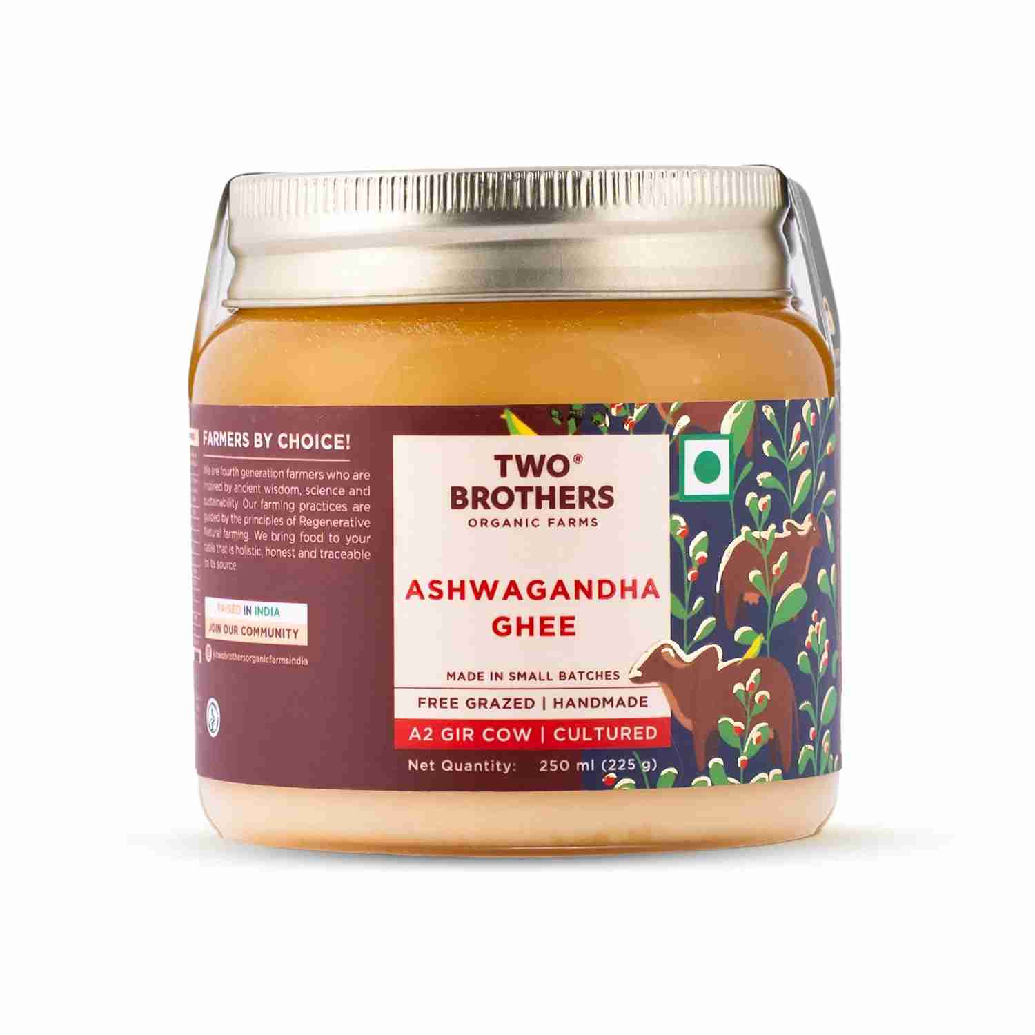 TBOF | Ashwagandha Ghee | A2 Gir Cow Desi Ghee | Cultured and Handmade A2 Ghee | 250 ml