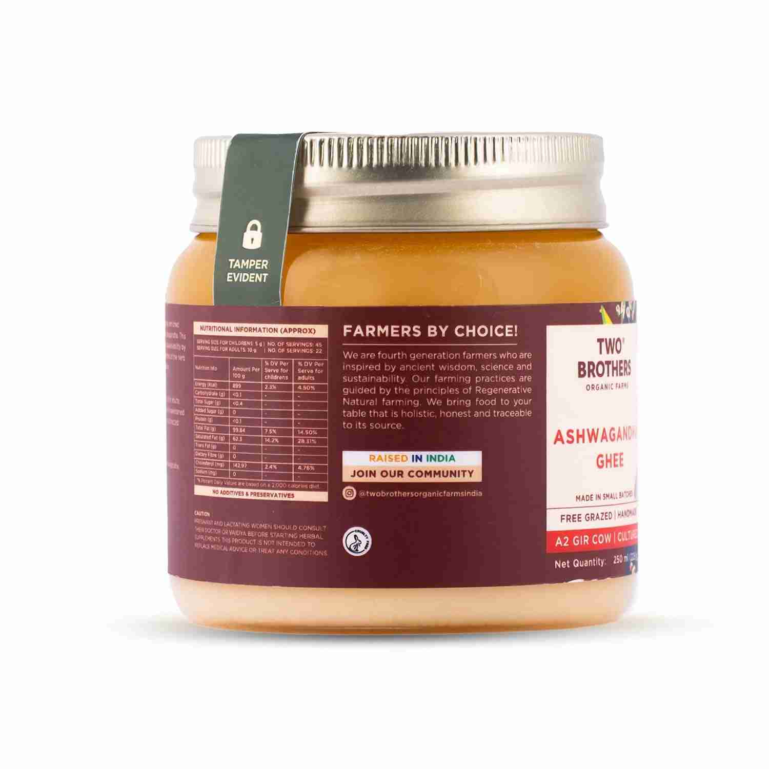 TBOF | Ashwagandha Ghee | A2 Gir Cow Desi Ghee | Cultured and Handmade A2 Ghee | 250 ml
