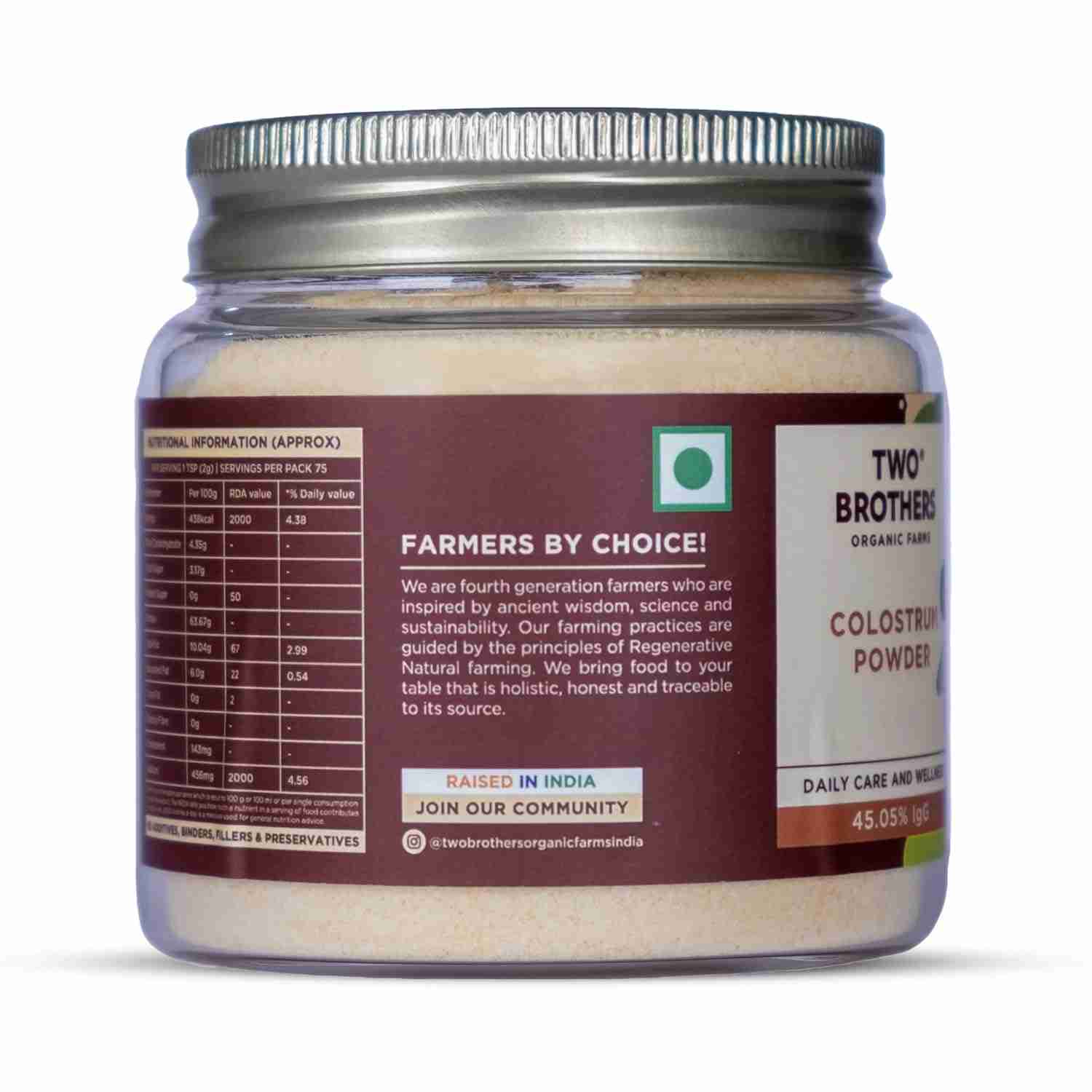 TBOF | Colostrum Powder | Desi Gir Cow Colostrum | Health Supplement for Supporting Immunity, Digestion, & Overall Health | 100 g