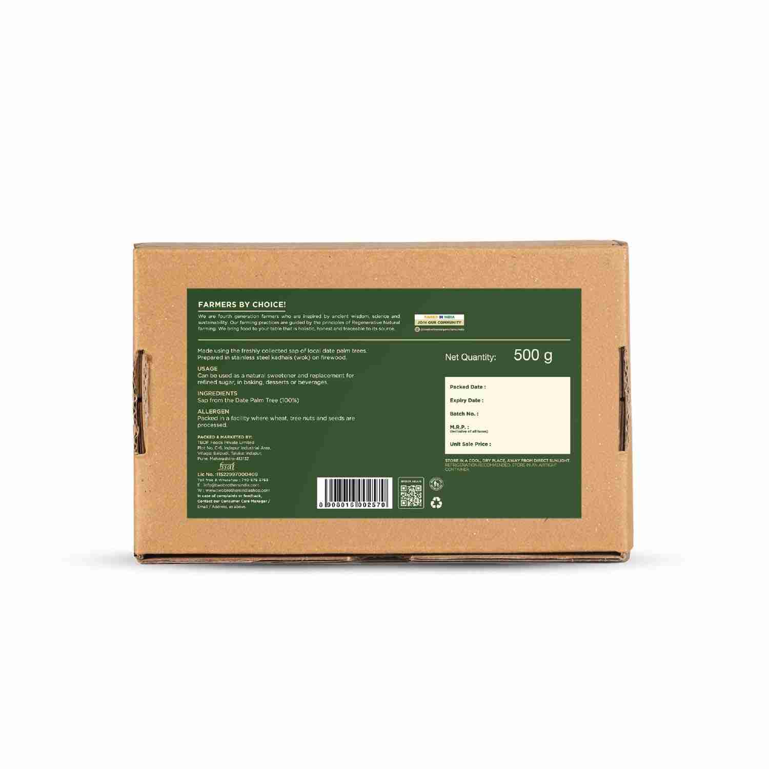 TBOF | Date Palm Jaggery,Nolen,Jhola Gur No Additives or Preservatives | Healthy and Tasty | 500 g