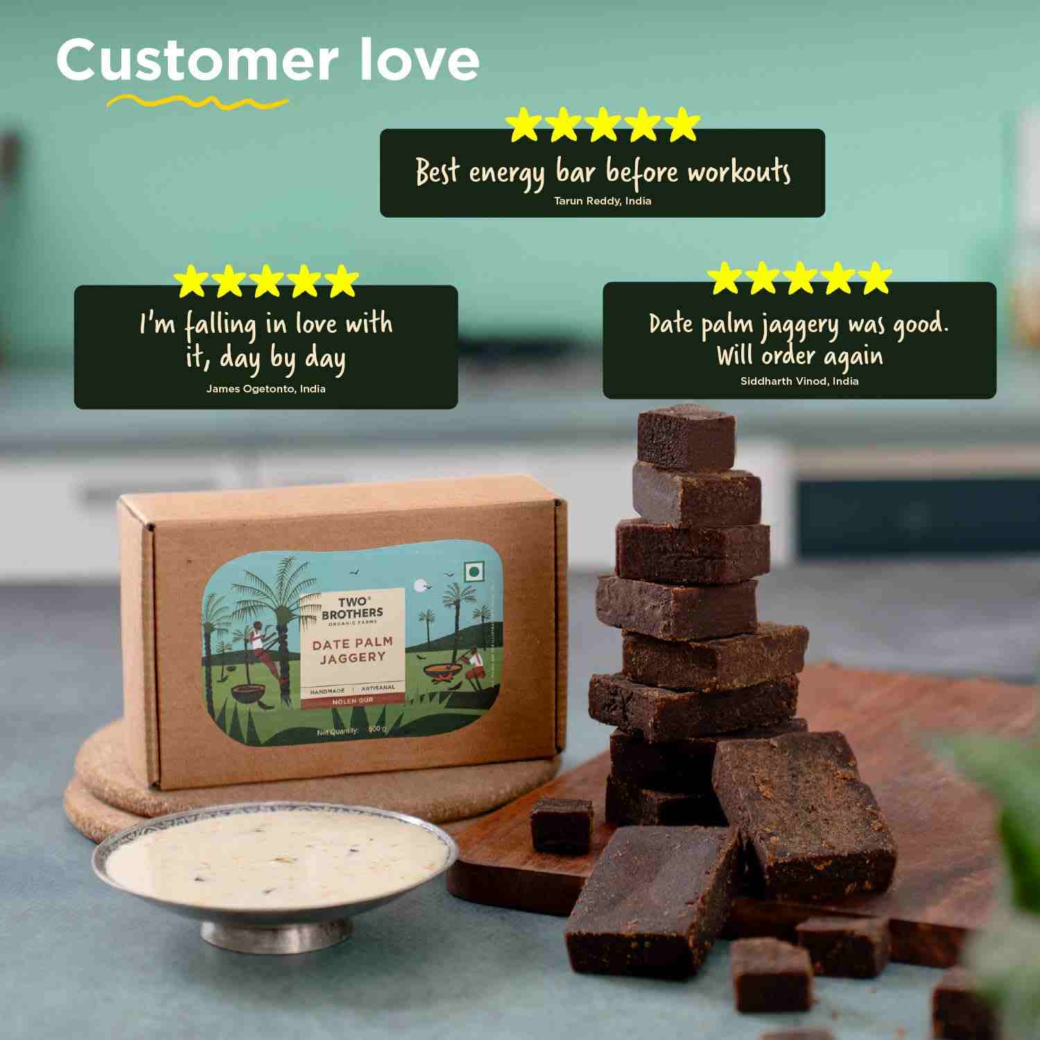 TBOF | Date Palm Jaggery,Nolen,Jhola Gur No Additives or Preservatives | Healthy and Tasty | 500 g
