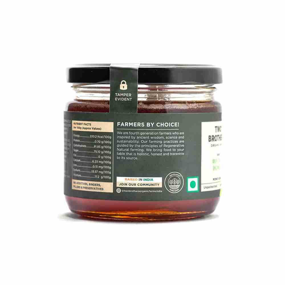 TBOF | Indian Berry Honey, Raw Mono-Floral Unfiltered | Rich in Pollen, Beeswax & Propolis | 350 g