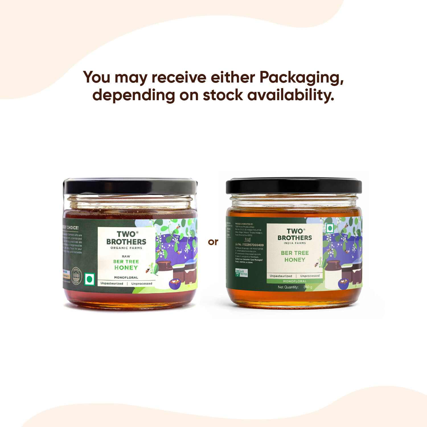TBIF | Indian Berry Honey, Raw Mono-Floral Unfiltered | Rich in Pollen, Beeswax & Propolis | 350 g