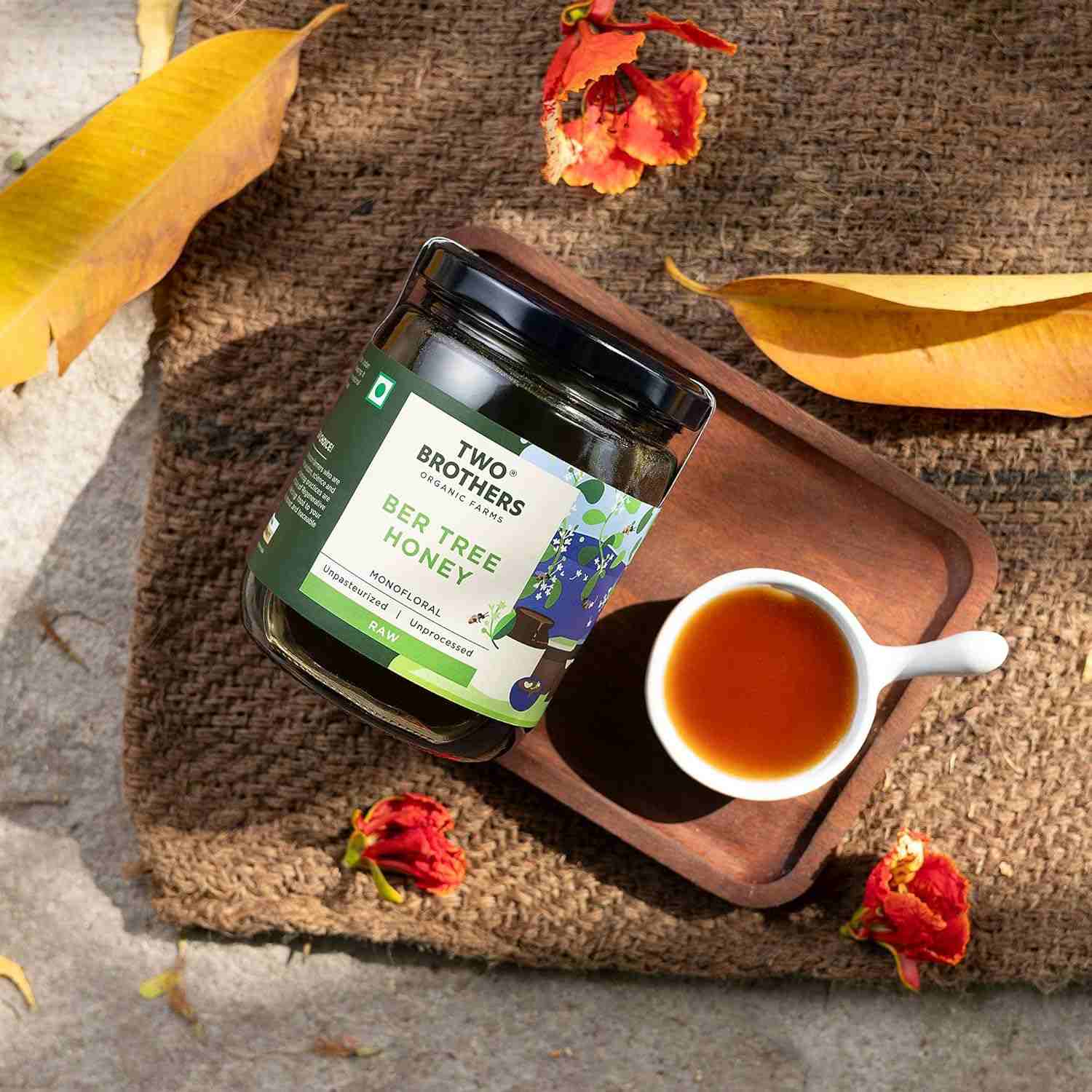 TBOF | Indian Berry Honey, Raw Mono-Floral Unfiltered | Rich in Pollen, Beeswax & Propolis | 350 g