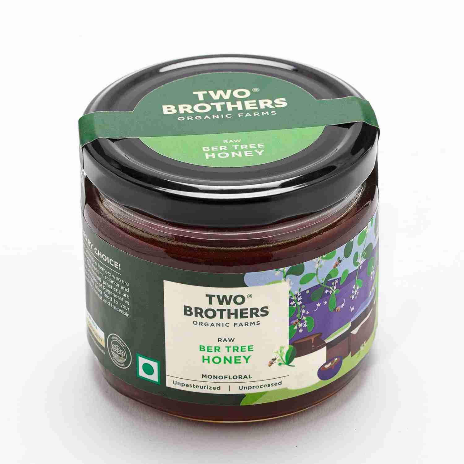 TBOF | Indian Berry Honey, Raw Mono-Floral Unfiltered | Rich in Pollen, Beeswax & Propolis | 350 g